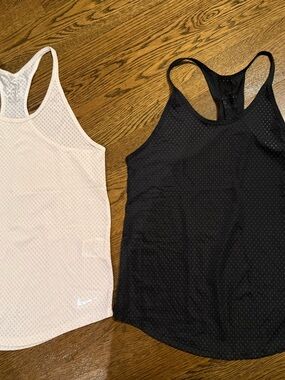 Nike Women’s Mesh Racerback Tanks - Black & White